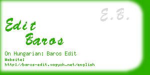 edit baros business card